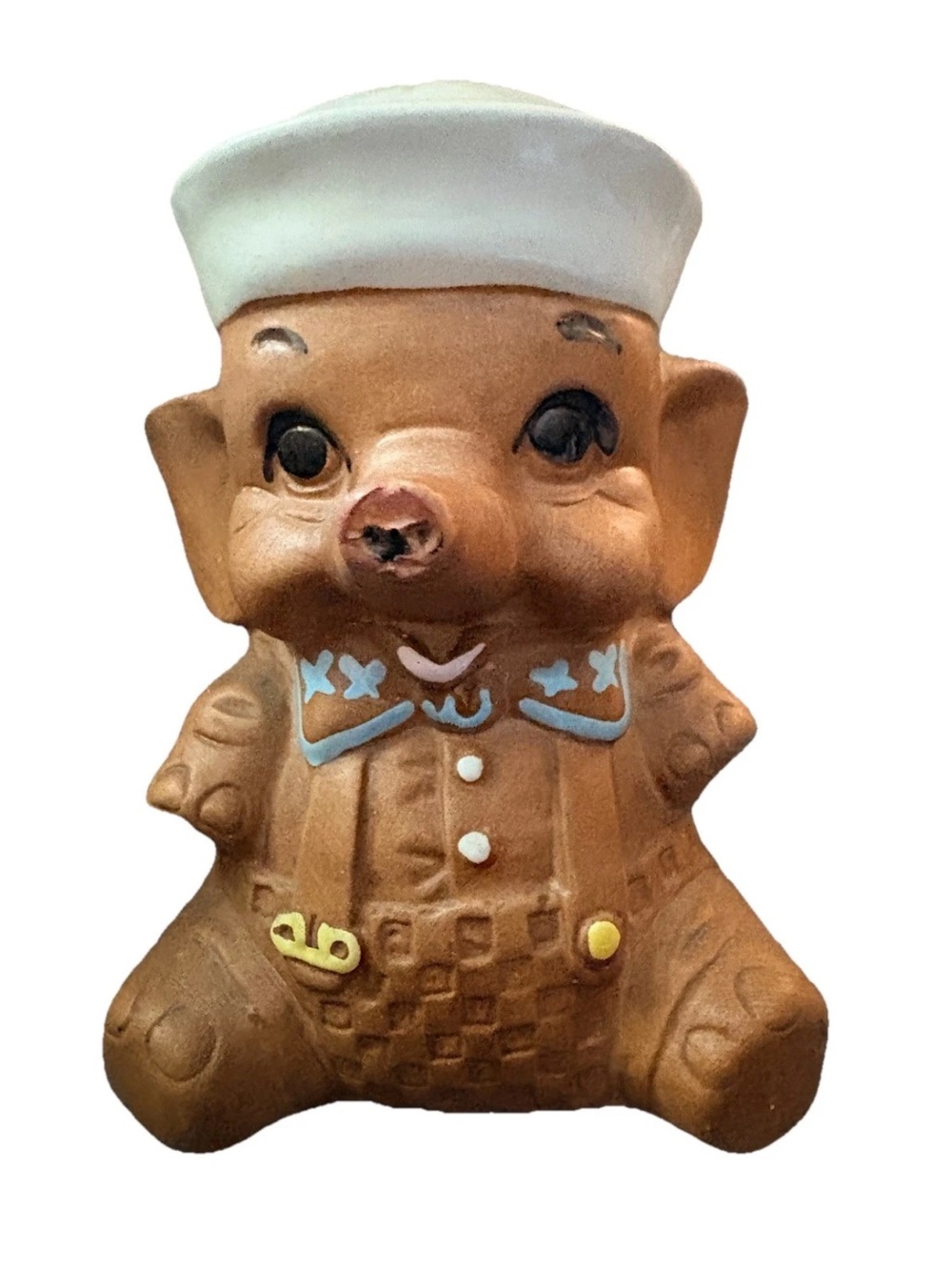 VTG Twin Winton Baby Elephant Sailor Salt Shaker California Pottery Approx 5”H